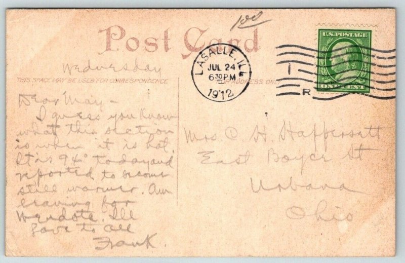 Glen Oak Park  Peoria  Illinois  Postcard  1912