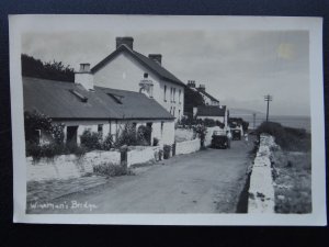 Pembrokeshire WISEMAN'S BRIDGE Cottages on the Coastal Road c1940s RP Postcard