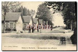 Postcard Old Barracks Army Barracks Camp Ruchard officers