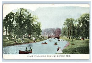 Vintage Grand Canal Belle Island Park Detroit Michagan Original P26E