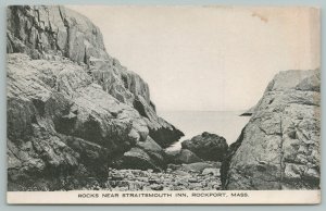 Rockport Massachusetts~God's Work: Beautiful Rocks Near Straitsmouth Inn~c1910