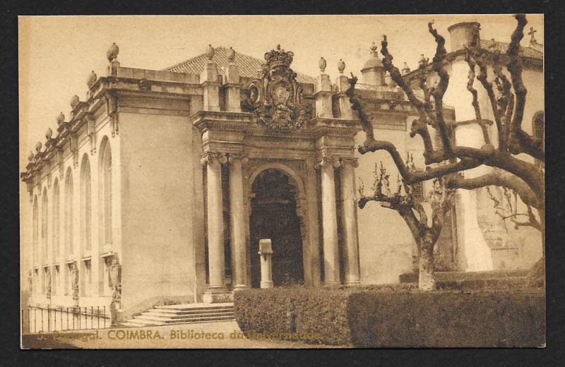 University Library Coimbra Portugal unused c1920's