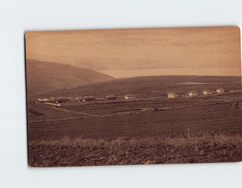 Postcard Mountain view of Sea of Galilee and surroundings, Israel