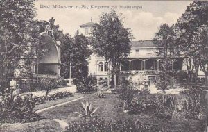 Germany Bad Muenster Kurgarten mit Musiktempel 1910