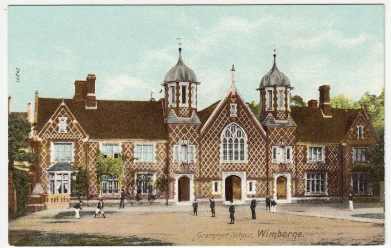 Dorset; Grammar School, Wimborne PPC By Wrench, Unused, c 1910's 