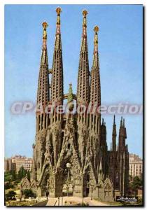 Postcard Modern Barcelona Explatorio Templo De La Sagrado Famillo