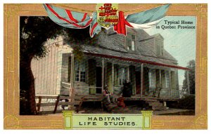 Typical Farm Home   Quebec Province, Habitant Life Studies