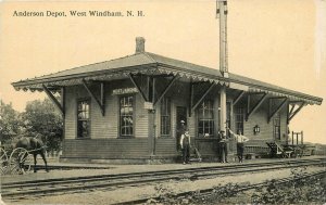 Postcard New Hampshire Windham Amderson Railroad Depot C-1910 23-7259
