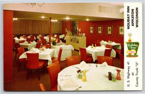 Appleton Wisconsin~Holiday Inn Dining Room Interior~County Trunk U~Vintage PC