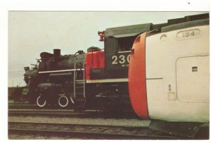 Canadian National Railways, Steam, Diesel, Turbotrain, Flying Scotsman Postcard
