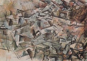 Georges Braques Stilleben Mit Harfe Und Violine Painting Postcard