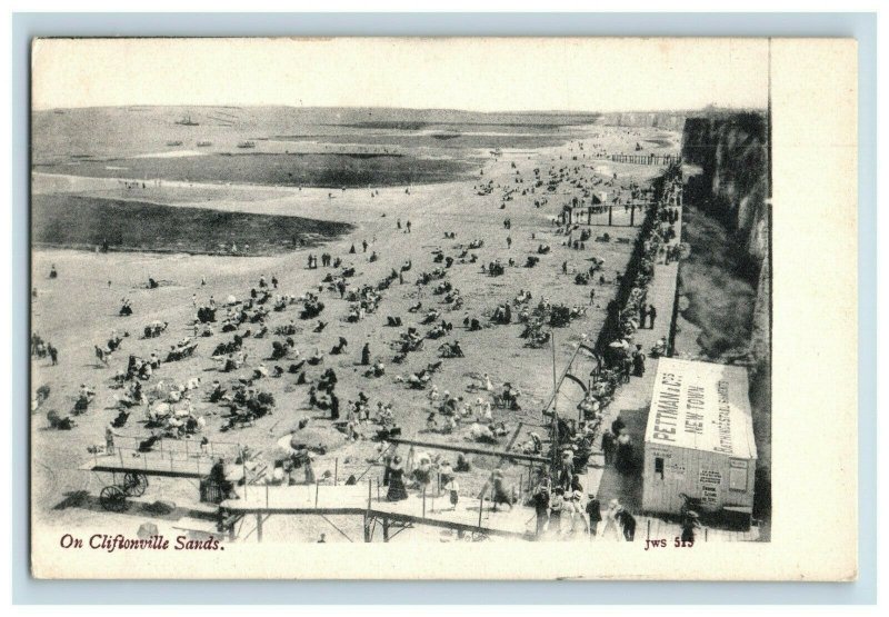 C 1910 Cliftonville Sands Newtown England Postcard F80