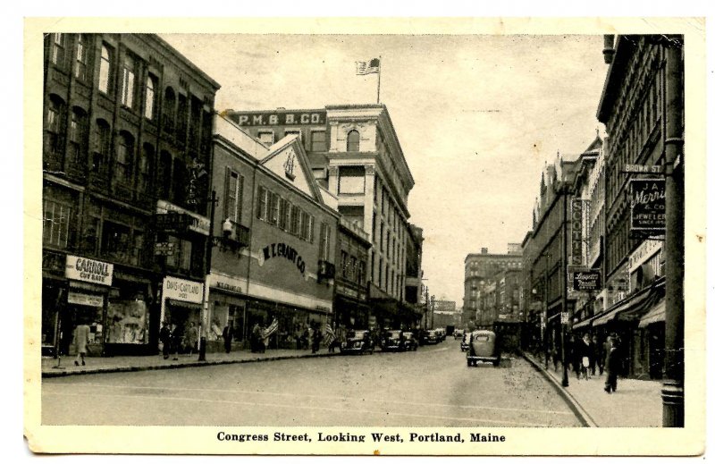 ME - Portland. Congress Street looking West