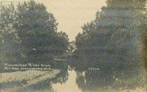 Bridge Childs Menominee River C-1910 RPPC Postcard Wauwatosa Wisconsin 3729