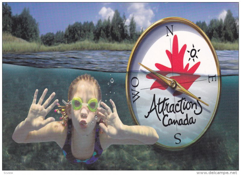 Attractions Canada , Underwater swimmer girl , 50-70s