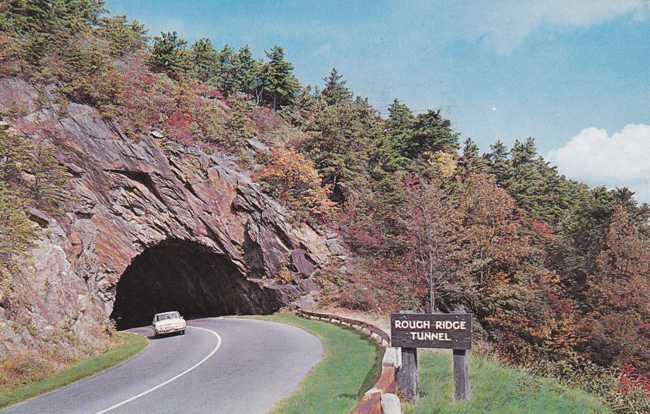 Rough Ridge Tunnel Blue Ridge Parkway Mitchell County NC North Carolina pm 1962