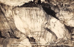 Eagle Caverns Ribbon Formation, Real Photo Muscoda WI 