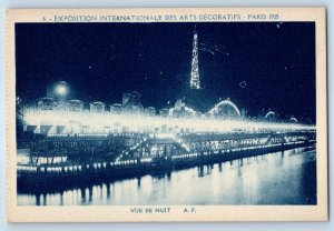 Paris France Postcard Tower View International Exhibition of Decorative Art 1925