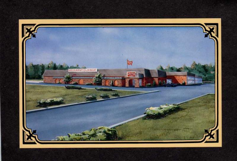 ME Ramada Inn Hotel motel Restaurant Lewiston Maine Postcard