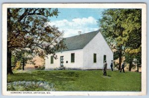 1921 ANTIETAM MARYLAND MD DUNKARD CHURCH CIVIL WAR LANDMARK POSTCARD