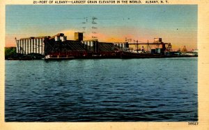 NY - Albany. Port, Largest Grain Elevator in the World