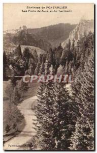 Old Postcard surroundings Pontarlier The forts of Joux and Larmont