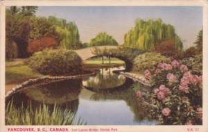 Canada Vancouver Lost Lagoon Bridge Stanley Park