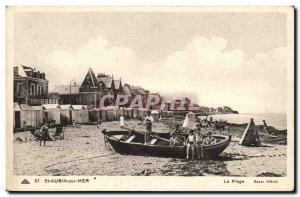 Saint Aubin sur Mer Old Postcard Beach