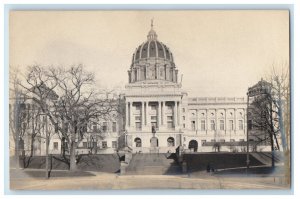 View Of State Capitol Harrisburg Pennsylvania PA RPPC Photo Unposted Postcard