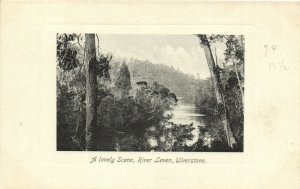 PC AUSTRALIA, ULVERSTONE, RIVER LEVEN, LOVELY SCENE, Vintage Postcard (b31439)