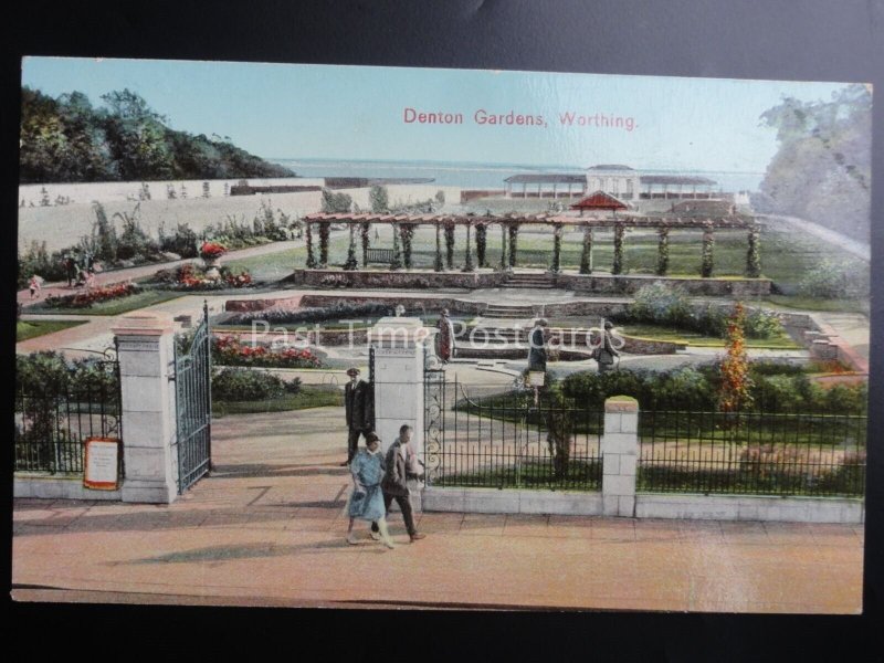 Sussex WORTHING Denton Gardens - Old Postcard