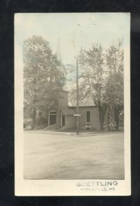 RPPC OWENSVILLE MISSOURI GOETTLING CHURCH VINTAGE REAL PHOTO POSTCARD