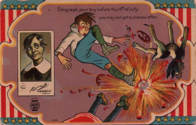 Fourth of July postcard: Photograph Your Boy