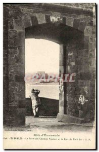 Old Postcard Saint Malo La Porte des Champs Vauvert and Fort Be the Petit Pec...