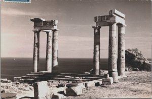 Greece Rhodes Acropolis Of Lindos Vintage Postcard C149