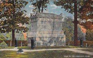 Tomb of the Unknown Dead Statue, Sculpture Writing on Back 