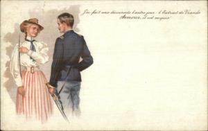 Armour Co Chicago Extrait de Viande Civil War Veteran Patriotic Woman Postcard