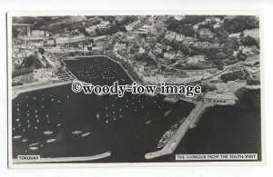 tq1848 - Devon - Aerial View of the Harbour from the S.W. at  Torquay - postcard