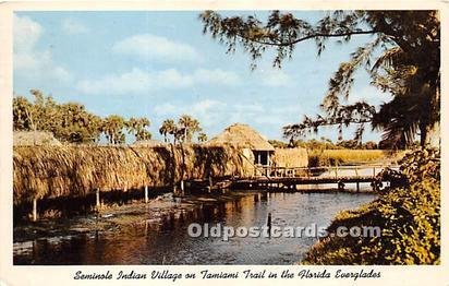 Tamiami Trail, Florida Everglades Seminole Indians, Florida USA 1962 