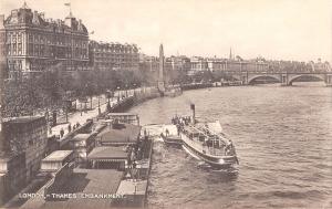 uk4026 thames embankment london real photo  uk