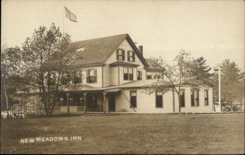 Bath ME New Meadows River House c1910 Real Photo Postcard