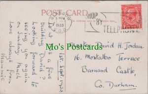 Genealogy Postcard-Jordan, 16 Montalbo Terrace, Barnard Castle, Co Durham GL2137