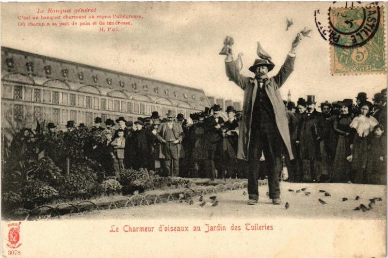 CPA PARIS (1e) Le Charmeur d'Oiseaux au Jardin des Tuileries. (562657)