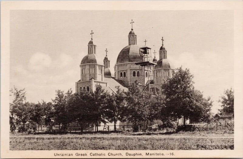 Dauphin Manitoba Ukrainian Greek Catholic Church Unused PECO Postcard H40 