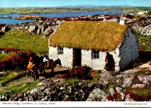 Ireland Galway Connemara Thatched Cottage