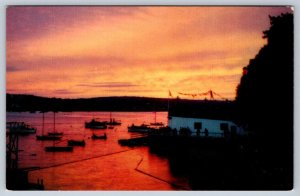 Sunset On North West Arm, Halifax, Nova Scotia, Vintage Chrome Postcard #2