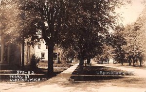 Pearl Street - Clayton, Michigan MI Postcard