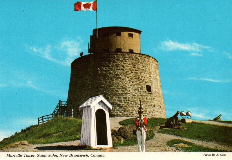CONTINENTAL SIZE POSTCARD MARTELLO TOWER SAINT JOHN NEW BRUNSWICK CANADA 1970s