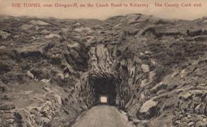 The Tunnel Glengarriff Coach Road To Killarney Antique Cork End Irish Postcard