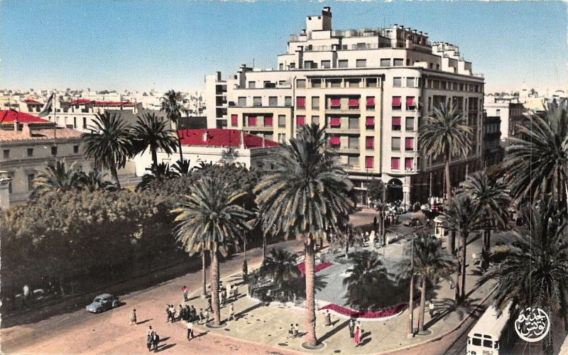 Lot135 africa tunisia real photo tunis car bus independence square